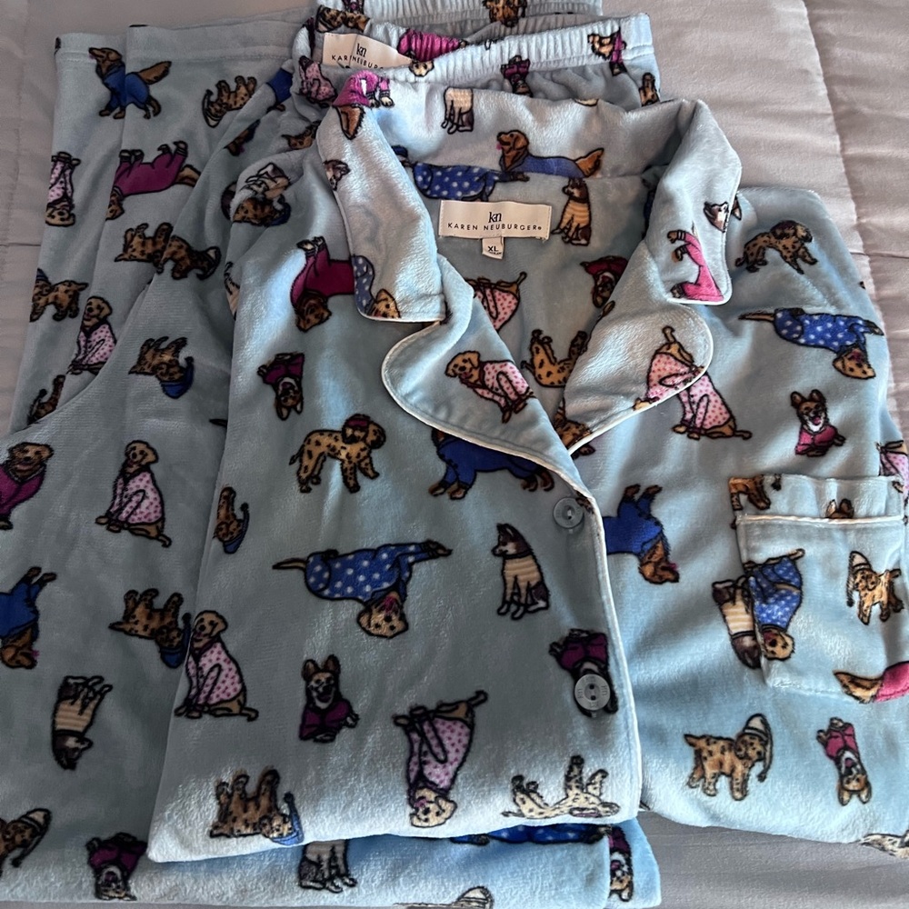 Karen Neuburger Kids Pajama Set with Playful Dog Print